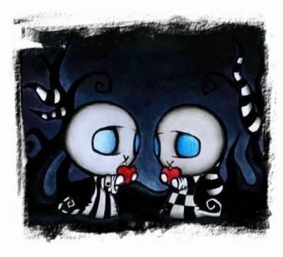 Download To Mobile Phone: Animated Cute Emo love S60v2